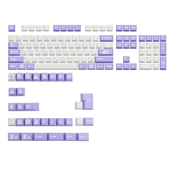 Triušis Temą Keycap Sublimacijos PBT Medžiaga, 135 Klavišus anglų / Japonų Stilingas Violetinis Mechaninė Klaviatūra Keycaps Dropshipping