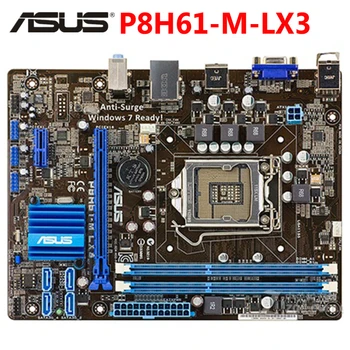 LGA 1155 ASUS P8H61-M LX3 pagrindinė Plokštė DDR3 16GB H61 P8H61-M LX3 Darbalaukio Mainboard Systemboard SATA II PCI-E 2.0 PCI-E X16 Panaudota