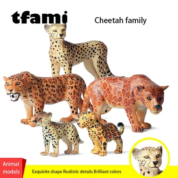 TFAMI Cheetah Serijos Emuliacija Gyvūnų Modelio Žaislas Vaikams Cheetah Šeimos Gyvūnų Žaislai, Plastikiniai Aukštos Kokybės Žaislai Vaikams Dovanos