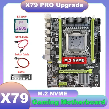 X79 motininė Plokštė Atnaujinti X79 Pro+E5 2609 CPU+SATA Kabelis+Switch Kabelis+Pertvara M. 2 NVME LGA2011 Už LOL PLG PUBG