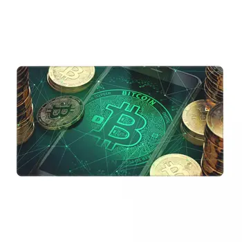 Bitcoin BTC Kriptografijos Monetos Gaming Mouse Pad Klaviatūros, Pelės Kilimėlis, Didelis medžiaginis Kilimėlis Žaidėjų