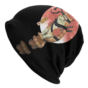Shinobi Katė Ninja Katytė variklio Dangčio Skrybėlę Goth Gatvės Skullies Beanies Skrybėlė Vyrų, Moterų Megzti Skrybėlę Pavasario Šiltas Dvejopo naudojimo Unisex Bžūp