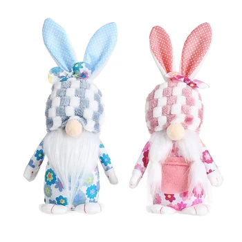 Rankų darbo Easter Bunny Lėlės Pavasarį Easter Bunny Gnome Ornamentu Rankdarbių Baudos Kūrinys 