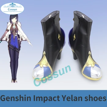 Naujas Atvykimo Žaidimas Genshin Poveikio Yelan Cosplay Batai Yelan Moterų Bateliai Aukštakulniai Cosplay Batai