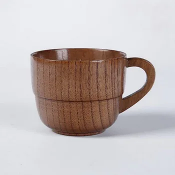Japonijos dvigubai festivalio arbatos puodelio medienos rankena derliaus Japonijos medinis nekilnojamojo medinė arbatos puodelis puodelis