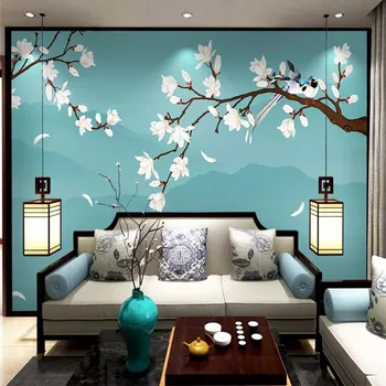 Tapetai Youman Pritaikyti 3D Foto Tapetai Freskomis Kinų Stiliaus Magnolia Gėlių Ir Paukščių Kambarį Namo Apdaila