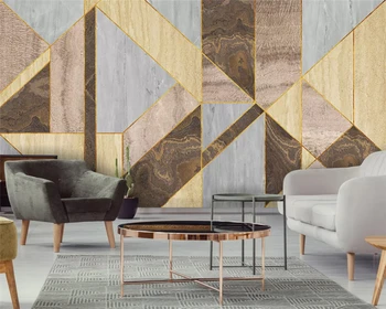 beibehang Individualų ekologinio sienos dokumentų namų dekoro 3d tapetai, modernus minimalistinio aukso linijų, geometrinių marmuro mozaika TV fone