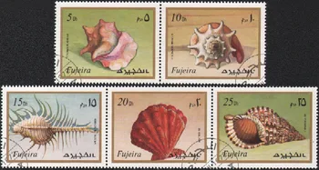 5vnt/Set Fujaira Pašto Ženklų 1972 Jūrų Gyvybės Myli, Naudojami Rašyti, Pažymėtos Pašto Ženklų Kolekcionavimas