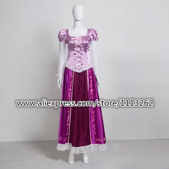 Princesė Rapunzel Fancy Dress Suaugusiųjų Kostiumai Helovinas/Karnavalas Šalies Susivėlęs, Cosplay Kostiumai, Moterims Užsakymą Bet kokio Dydžio