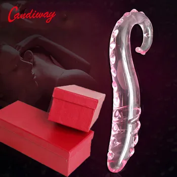 Stiklo Plug Jūros Arklių analinio sekso žaislus moteris lesbiečių G SPOT išangę Kristalų trykšti kablys analinis prostatos stimuliatorius UŽPAKALIS žaislų Parduotuvė dėžutę