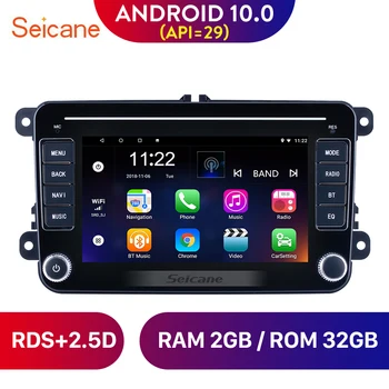 Seicane Android 10.0 RDS 2.5 D Ekranas Skirtas VW/Volkswagen/Golf/Tiguan/Passat/b6 b5 Automobilį Galvos Vienetas grotuvas Stereo Radijo GPS Navigacijos