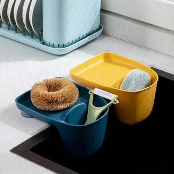 Virtuvės kriauklė filtras drenažo vamzdžių krepšelį gyvis sponge stovo saugojimo priemonė, kriaukle filtras rack1
