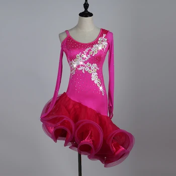 Lady veiklos suknelė Moterims lotynų šokių drabužius lotynų šokių suknelė mergaitėms lotynų šokių suknelės šokėja apranga raudona lq010