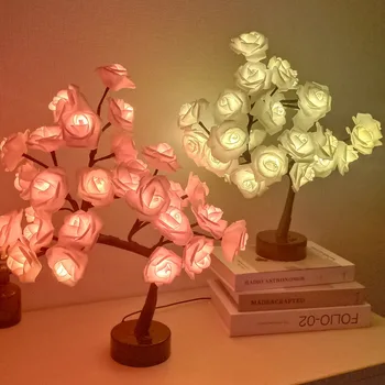 LED Cherry Blossom Eglučių žiburiai USB Naktį Žibintai Namų Puošybai LED Lentelė Žibintai Šalys Kalėdos Kalėdų Dekoravimas Vestuvių Puošimas