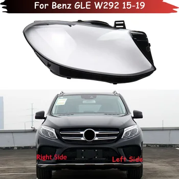 Automobilių Priekiniai Žibintai Kepurės Benz GLE W292 GLE300 GLE400 GLE450 2015-2019 Stiklas priekinis žibintas Padengti Auto lempų gaubtų Lempos Objektyvo Korpuso