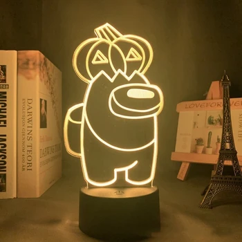 3D iliuzija Animacinių filmų 7 Pav Spalvų Keitimas Naktį LED šviesos Vaikų Kambario šviesos Dekoro Stalo Lempa Ataka Titan vaikas Vaikui Dovana