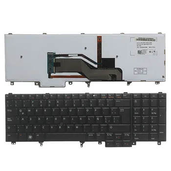 Lotynų Nešiojamojo kompiuterio Klaviatūra DELL E6520 Teclado E6530 E6540 E5520 E5520M E5530 su Apšvietimu Rodykle