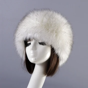 Rusijos Skrybėlės Moterims 2022 Dirbtiniais Kailiais Žiemos Skrybėlę Moteris Purus žieminė Kepurė Storas Šiltas Beanies Kepuraitės Moteriškos