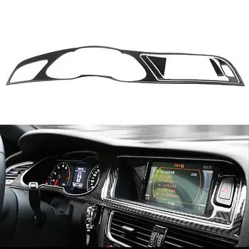 GRILIS@FUKA Nekilnojamojo Anglies Pluošto Automobilio prietaisų Skydelyje Priemonė Navigator Padengti vidaus apdaila, Apdaila Audi A4 B8 09-2016 automobilių stilius