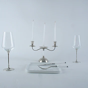 Vestuvių Deco Stiklo Geriamojo Vyno Taures Su Apdaila Wine Goblet Nerūdijančio Plieno Multi DIamond Stovėti Geriamojo Stiklo Dirbiniai