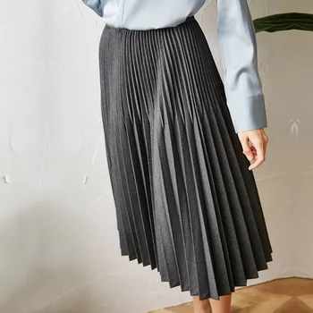 žodis sijonas, klostuotas sijonas aukštų juosmens sūnus sijonai moterims pavasario/vasaros 2021 naujas sijonas