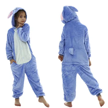 Nauja Vaikų Vienaragis Panda Pižama Žiemos Flanelė Šiltas Sleepwear Berniukų, Mergaičių Gyvūnų Onesies Jumpsuits