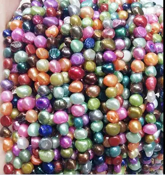 Originali AAA Gamtos Pearl 6MM spalvinga baroko gėlavandenių perlų prarasti karoliukai 