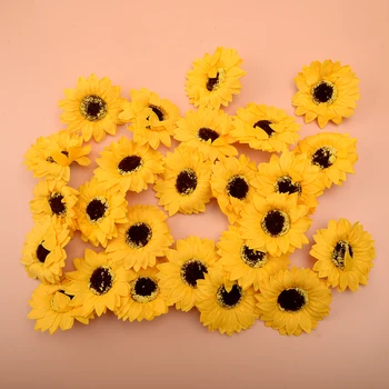 25Pcs Kvapus Dirbtinis Mini Saulėgrąžų Muilo Gėlės, Gėlių Namuose Šalis Vestuvės Gimtadienio Apdaila