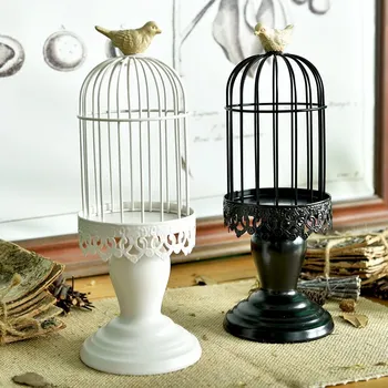 Kūrybos Birdcage Geležies Žvakidė Žvakidė Vestuvių Romantiška Žvakių Stalo Apdaila Namo Apdaila