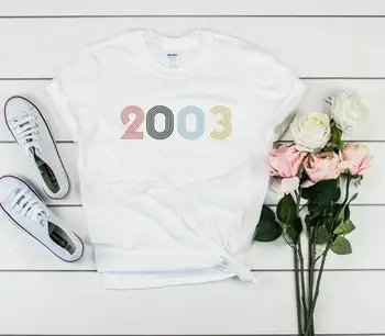 18-ojo gimtadienio marškinėliai, Derliaus 2003, t-shirt dovana jai ir jam - LIMITED EDITION Gimtadienio dovanos, šalies marškinėliai Vasaros Unisex