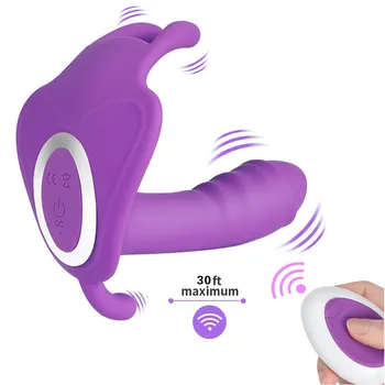 Drugelis Strapon Dildo Vibratorius G Spot-Klitorio Stimuliatorius Belaidžio Nuotolinio Valdymo Vibracija Kelnaitės Suaugusiųjų Sekso Žaislai Moterims.