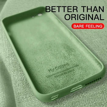 Plonas Soft Case For iPhone 7 8 6 Plius 5S SE 2 Originalus Skystu Silikonu Padengti Saldainiai Coque 