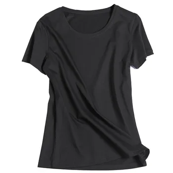 Naujas Aukštos Kokybės Mados ir Laisvalaikio Moterų trumpomis Rankovėmis Kvėpuojantis Minkštas marškinėliai