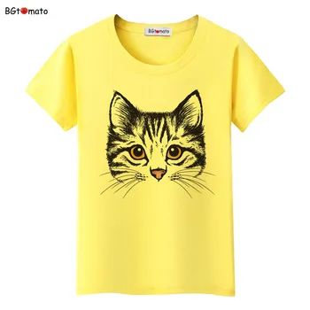 2021 Žavinga katė mielas marškinėliai moterims Populiarus stilius lovely cat marškinėliai Prekės Geros kokybės, patogūs minkšti viršūnes