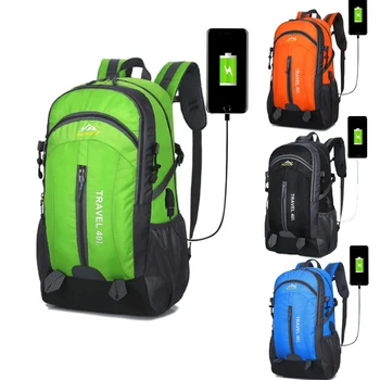 2020 naujas vyrų kuprinė USB įkrovimo 40 litrų didelės talpos, lauko pečių maišą vyrų vandeniui atsitiktinis alpinizmo krepšys ne
