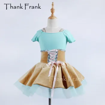 Aksomo Princesė Baleto Tutu Suknelė Mergaitėms Suaugusiųjų Trumpas Rankovės Kostiumas Ačiū Frank C390