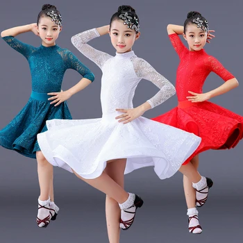 2022 m. mergina lotynų šokių suknelė konkurencijos vaikų mergaičių konkurencijos pramoginiai vaikams sijonas tango salsa dancewear praktikos dėvėti