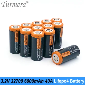 Turmera 3.2 V 32700 Lifepo4 Baterija TR60 6000mAh 40A 2000+ Ciklų 12V 36V 48V Saulės baterijomis Nepertraukiamo Maitinimo Naudoti