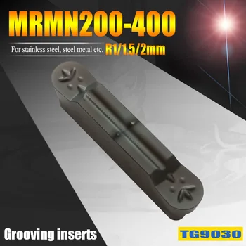 MRMN200 MRMN300 MRMN400 staklės, tekinimo, pjovimo įrankiai, metalo apdirbimo plieno metalo CNC turas griovelį cutter stumdymo peilis R1/R1.5/R2mm
