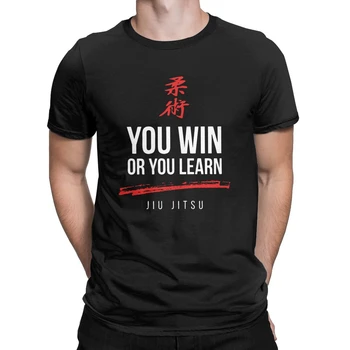 Jūs Laimėti Ar Jūs Išmoksite Jiu Jitsu vyriški Marškinėliai Kovos Menų Brazilijos Derlius Trišakiai Trumpi Rankovėmis Marškinėliai Medvilnės Atspausdinti Viršūnės