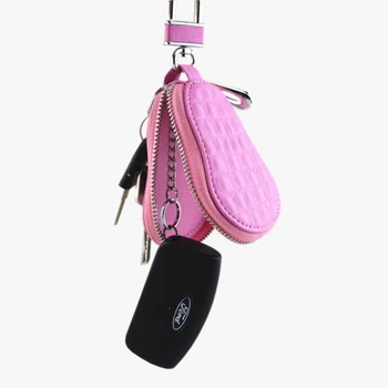 Nemokamas pristatymas PU odos Automobilio raktas atveju piniginės savininkas automobilio raktas fob užtrauktuku maišelį