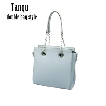 2020 Tanqu Naujų O maišelį du kartus Stiliaus krepšys Su Trumpa Grandinė, Su Metalo Danga Varžtas Rankenos PU Odos Obag Vandeniui Moterų Krepšys
