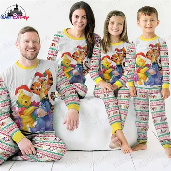 Disney 2022 Kalėdų serija Mikė Pūkuotukas MUMS dydžio 3D spausdinimo Aukštos Kokybės Bjaurusis Kalėdų tėvų-vaikų apranga pižama kostiumas