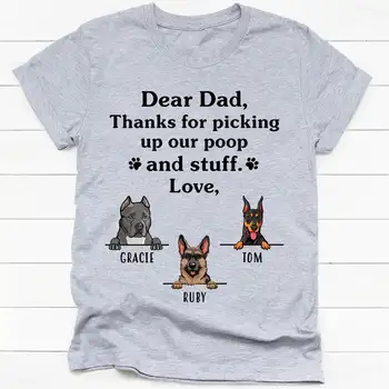 Medvilnės Graphic T Shirt Spausdinti Ačiū už įlaipinami mano kakoti ir stuff, Pasirinktiniai Marškinėliai, Asmeninės Dovanos, skirtas Šunų Mėgėjams