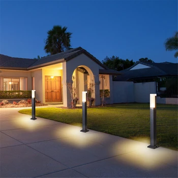 Šiuolaikinės Paprasta 5W LED Lauko Vandeniui Aliuminio Vejos Lempos Aikštėje Akrilo Kraštovaizdžio Plug-in Lempos Villa Garden Šviesos Vejos Lempos