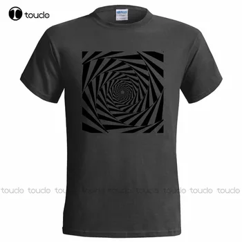 Naujas Garsaus Prekės Ženklo Vyrai Iliuzija (1) Projektavimo T Shirt Mens Meno Spiralės Miesto Grafiti Dažų Kietas Eskizas Užsakymą Aldult Paauglių Unisex