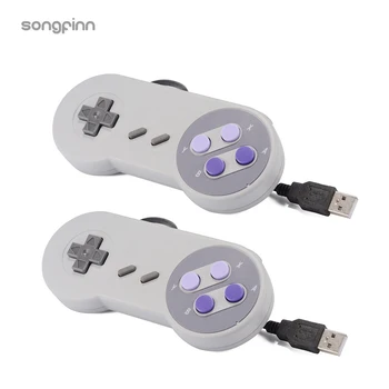 SONGFINN Retro Laidinio USB Valdiklio Žaidimų Joypad Kreiptuką su 1,8 m Linijos SNES Stiliaus PC Langą 7/8/10 Gamepad For Mac