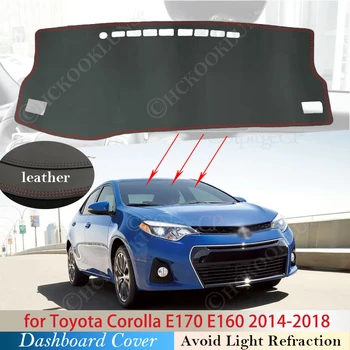 PU Odos Toyota Corolla E170 E160 2014~2018 neslystantis prietaisų Skydelio Kilimėlis Padengti Trinkelėmis skėtį nuo saulės Dashmat Kilimų Priedai Kilimas 2017