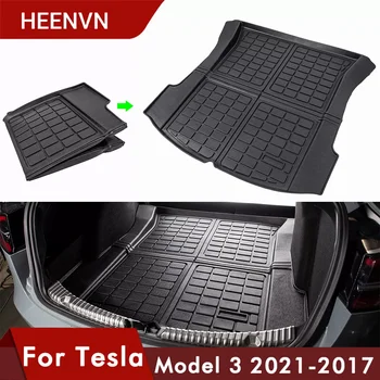 Heenvn Naujas Model3 Kamieno Kilimėliai Individualų Automobilio Galiniai Kamieno Saugojimo Kilimėlis Krovinių Dėklas Atsparus Vandeniui Kempinėlės Tesla Model 3 2021 Priedai