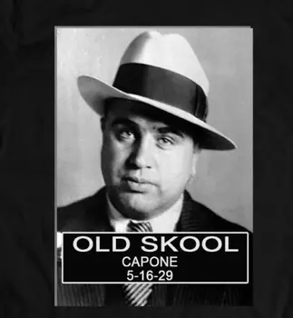 Al Capone Mugshot **Oldskool Retas Užsakymą Kūrinys Marškinėliai, S-Xxxl Daug Galimybių, O Naujausias-Kaklo Patogus Medvilnės Marškinėliai Homme Tee